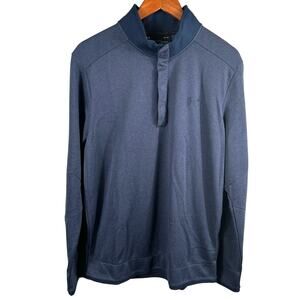 Under Armour Golf Sweater Mens Large Quarter Snap Button Long Sleeve Performance